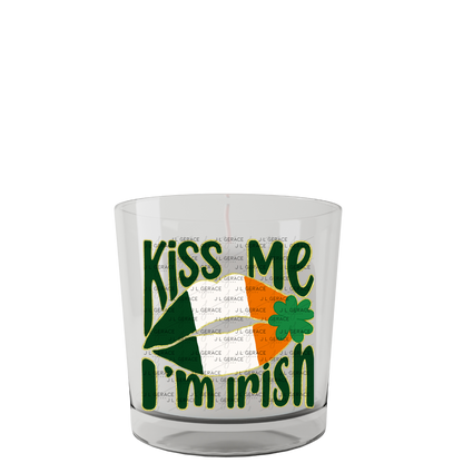 Kiss Me I’m Irish PNG Gold Glitter Outline Irish Flag Lips Digital Download