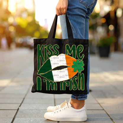 Kiss Me I’m Irish PNG Gold Glitter Outline Irish Flag Lips Digital Download