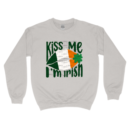 Kiss Me I’m Irish PNG Irish Flag Lips Shamrock St Patricks Day Digital Download