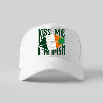 Kiss Me I’m Irish PNG Irish Flag Lips Shamrock St Patricks Day Digital Download