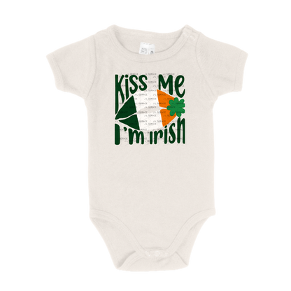 Kiss Me I’m Irish PNG Irish Flag Lips Shamrock St Patricks Day Digital Download