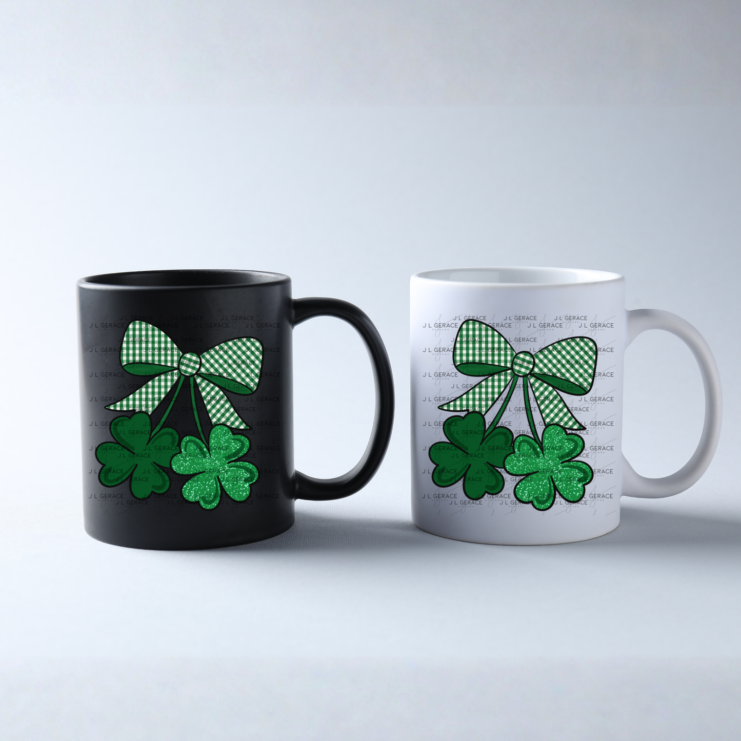 Shamrock Bow PNG St Patricks Day Clover Sublimation Digital Download