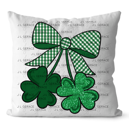 Shamrock Bow PNG St Patricks Day Clover Sublimation Digital Download