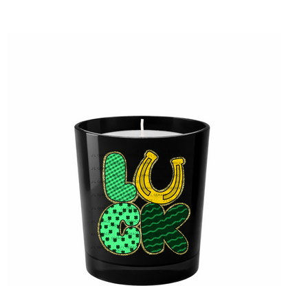 Lucky St Patricks Day PNG Gold Glitter Outline Shamrock Horseshoe Digital Download