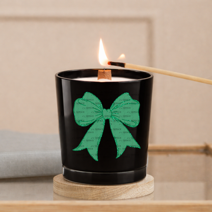 Green Glitter Bow PNG, St Patrick Bow Clipart, Emerald Glitter Ribbon Design, Sublimation PNG Download