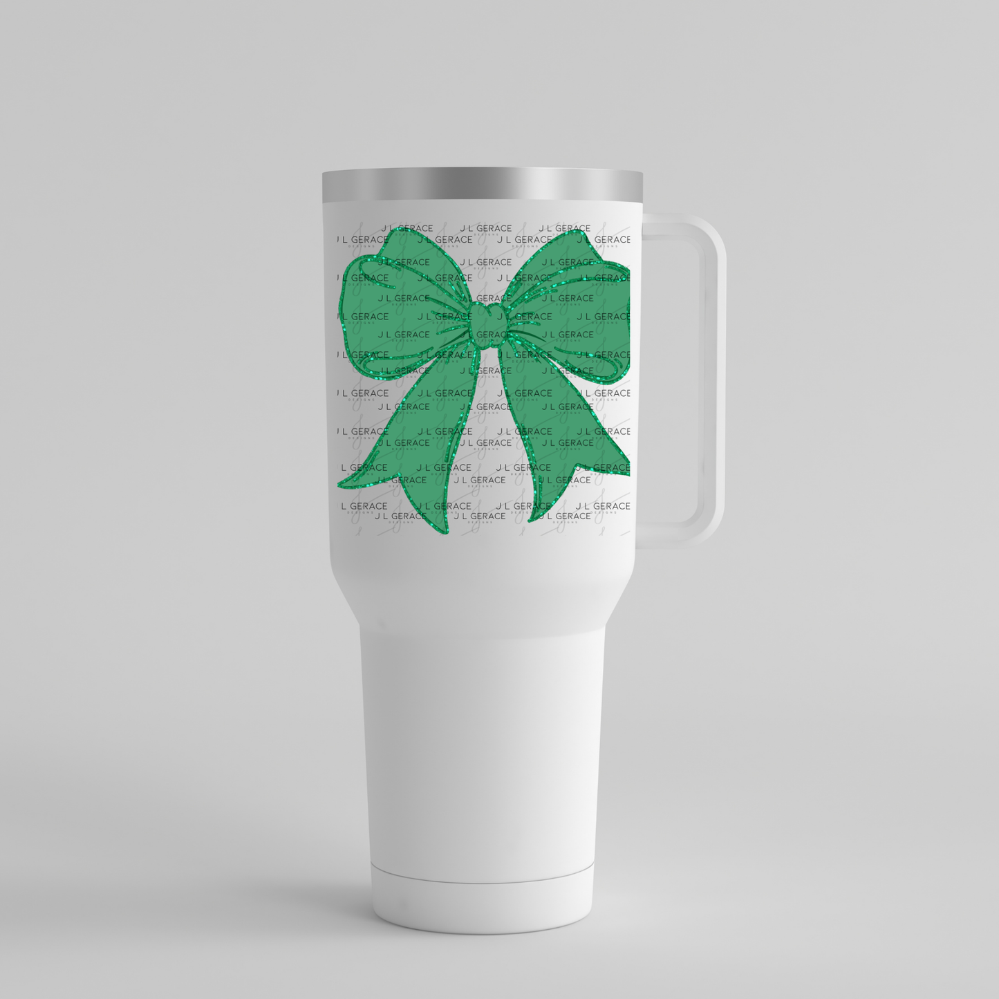 Green Glitter Bow PNG, St Patrick Bow Clipart, Emerald Glitter Ribbon Design, Sublimation PNG Download