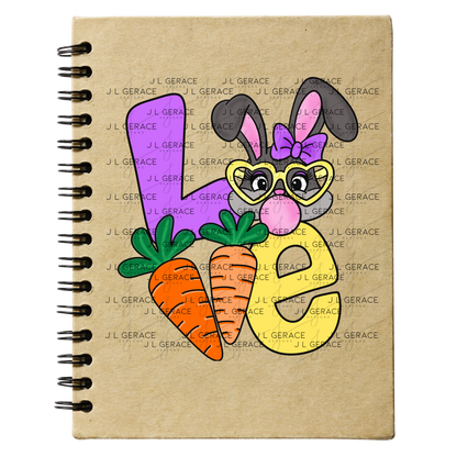 LOVE Easter Bunny with Carrots PNG