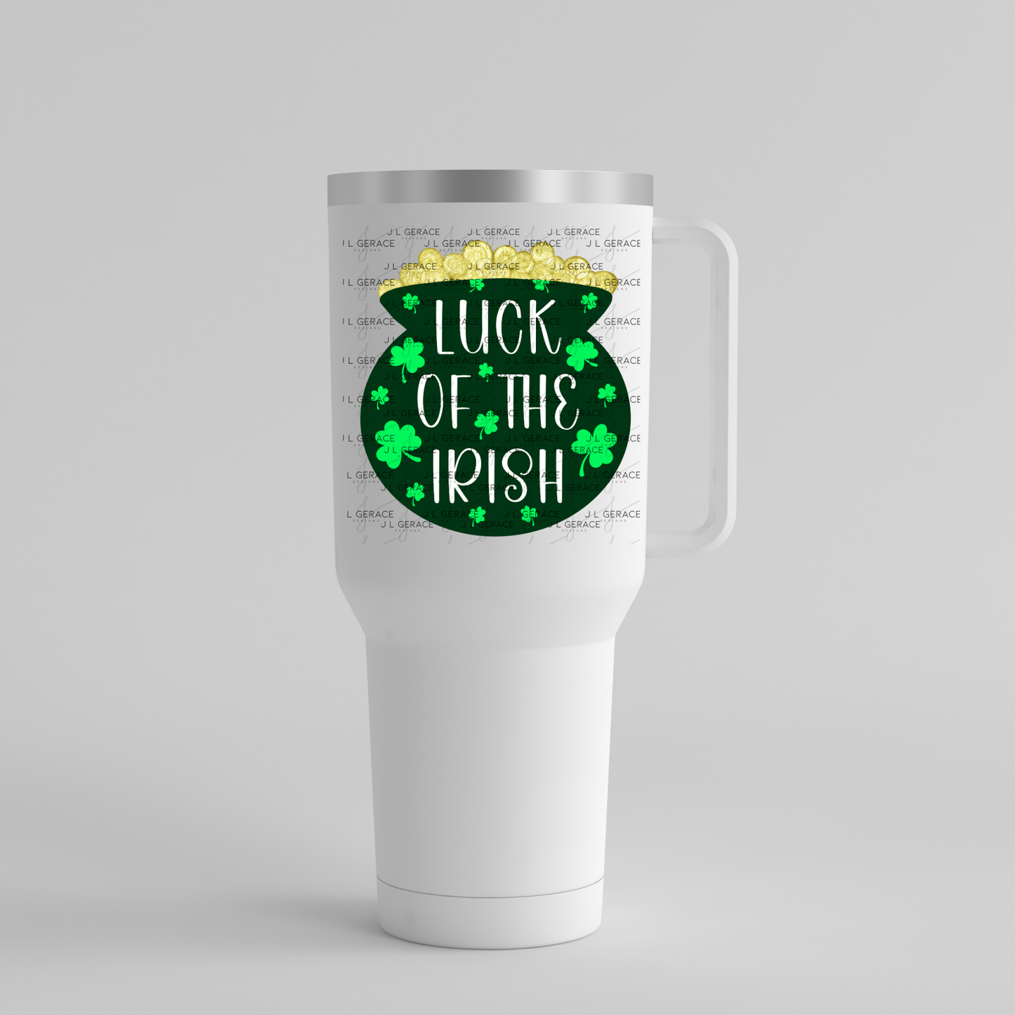 Luck of the Irish PNG St Patricks Day Sublimation Design Pot of Gold Shamrock Shirt Clipart Digital Download