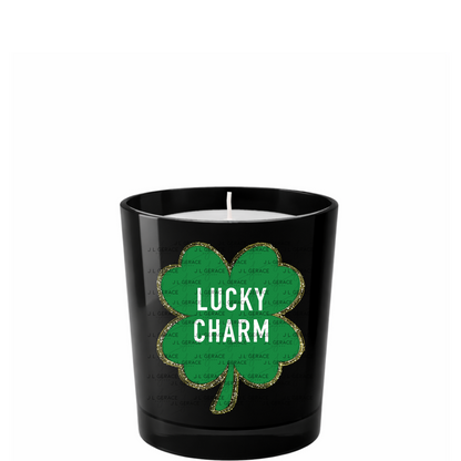 Lucky Charm Shamrock PNG St Patricks Day Glitter Outline Sublimation Clipart Digital Download