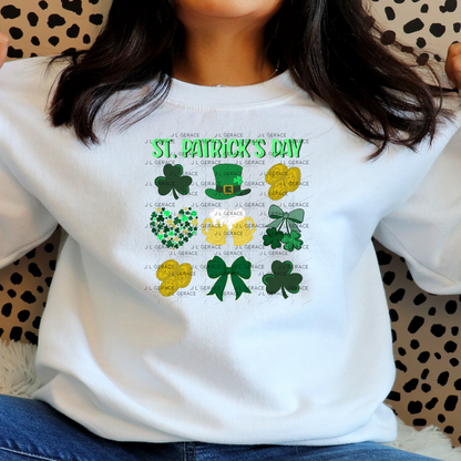 St Patricks Day PNG Festive Irish Design Shamrock Beer Hat Coins Digital Download
