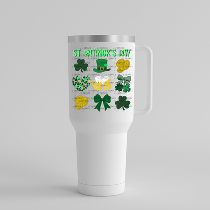 St Patricks Day PNG Festive Irish Design Shamrock Beer Hat Coins Digital Download