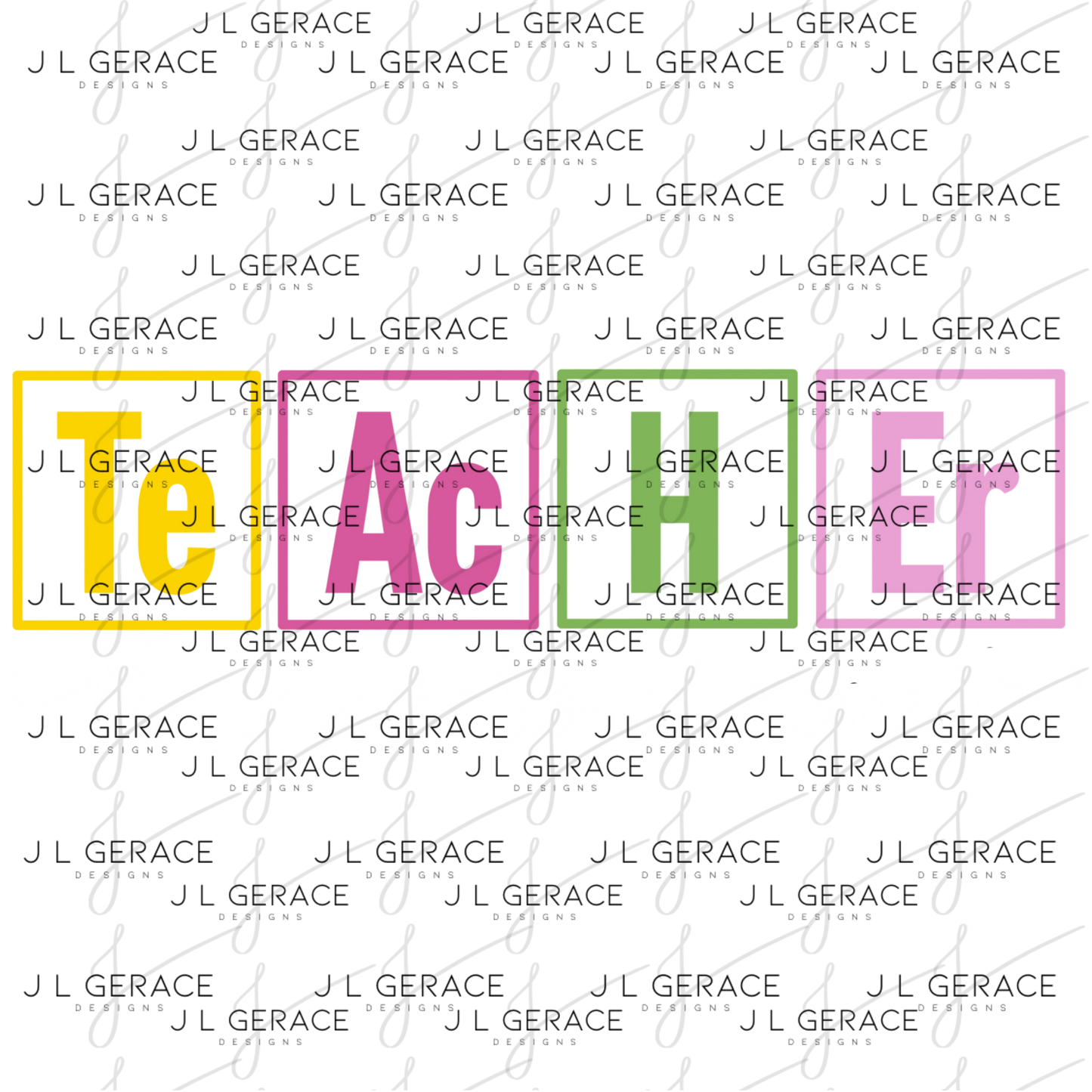 Teacher The Inspirational Element PNG Digital Download (4 Colors)