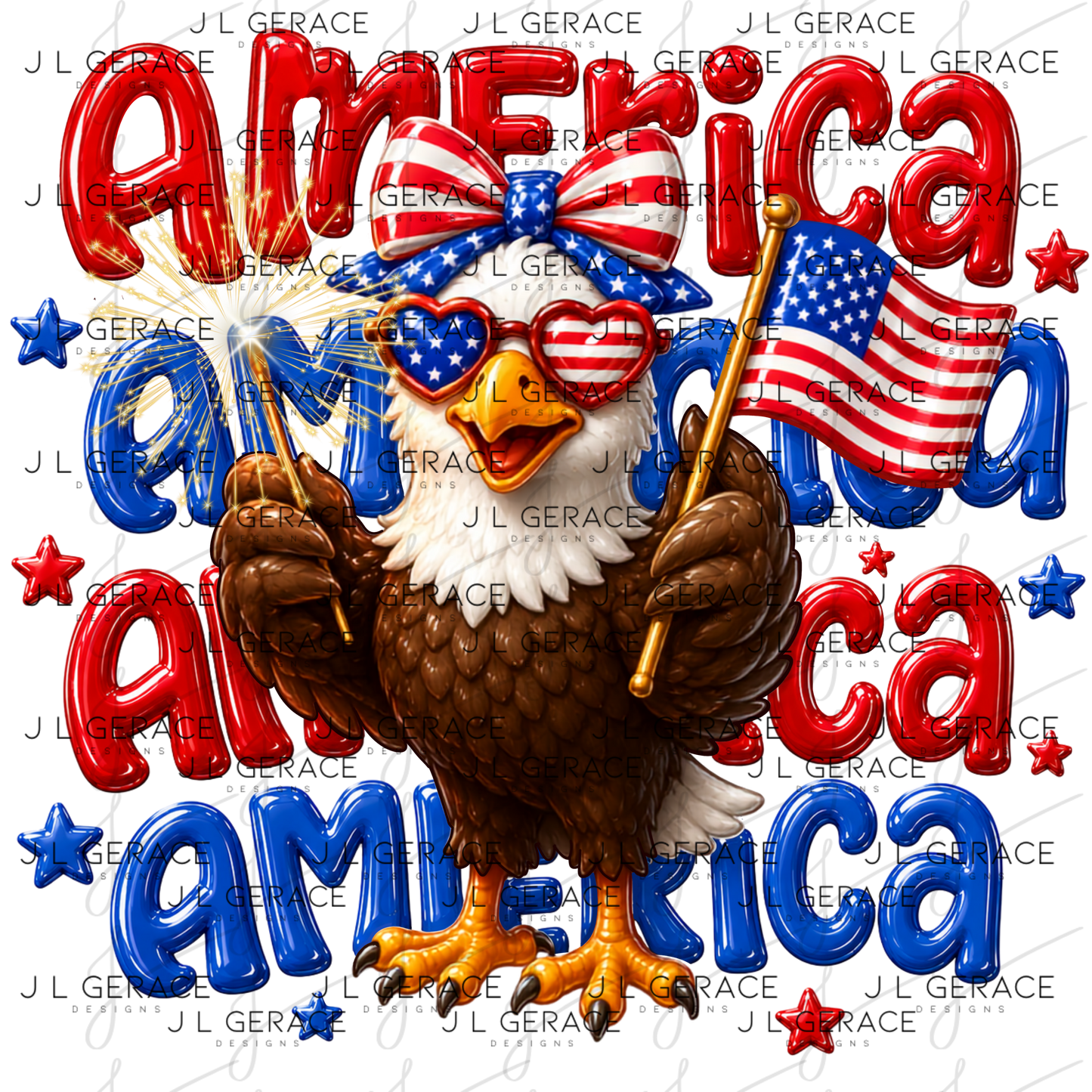 America Eagle Patriotic PNG