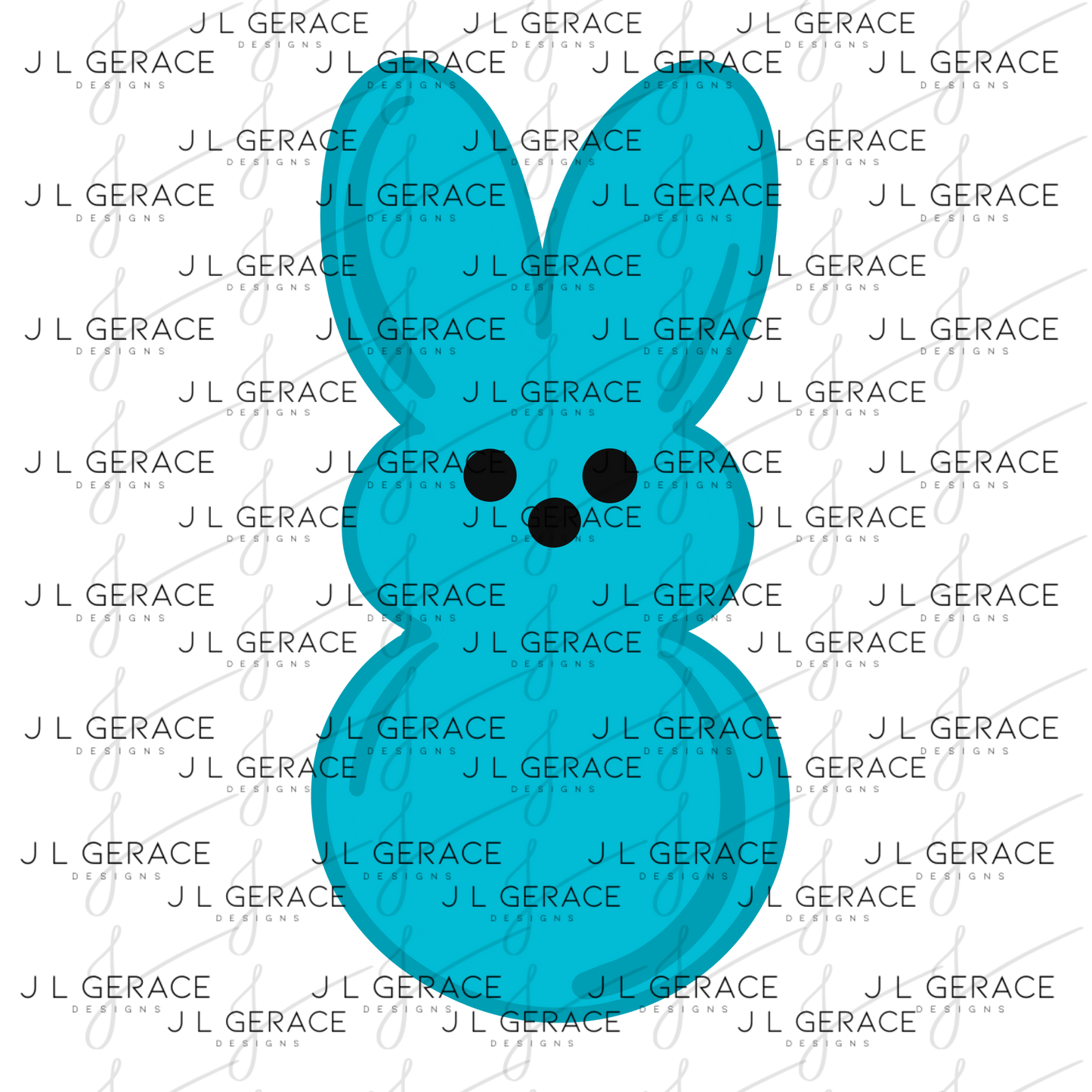 Blue Bunny Peep Easter Clipart Sublimation PNG