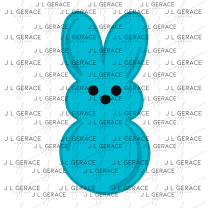 Blue Bunny Peep Easter Clipart Sublimation PNG