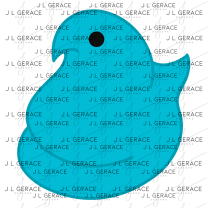 Blue Easter Peep Chick Clipart Sublimation PNG
