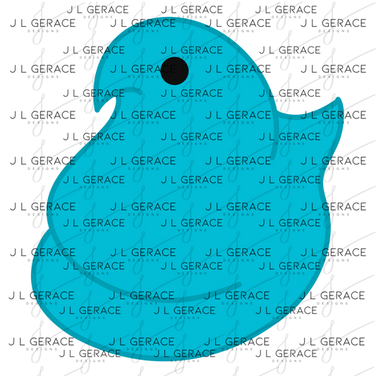 Blue Easter Peep Chick Clipart Sublimation PNG