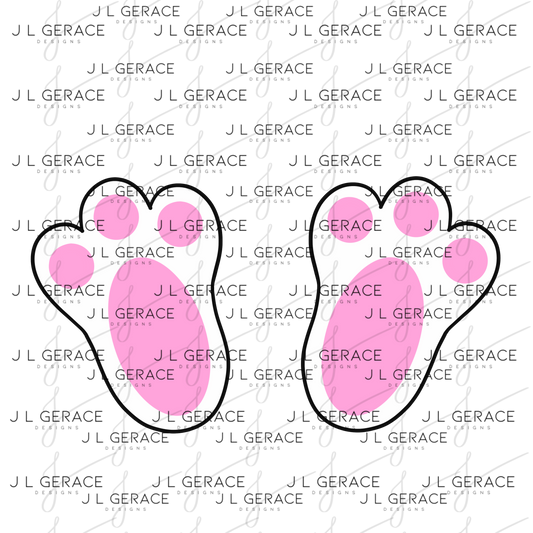 Easter Bunny Feet Black Outline PNG