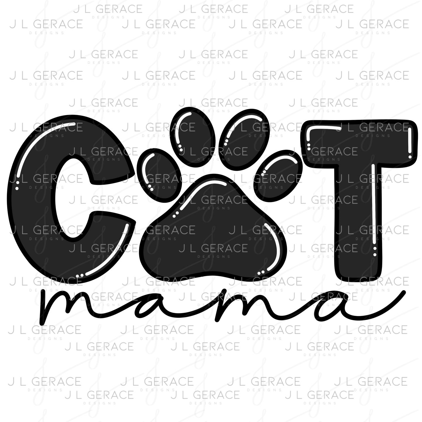 Cat Paw Print PNG – Cute Pet Lover Sublimation Design