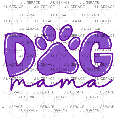 Dog Mama PNG – Paw Print Mothers Day Sublimation Design