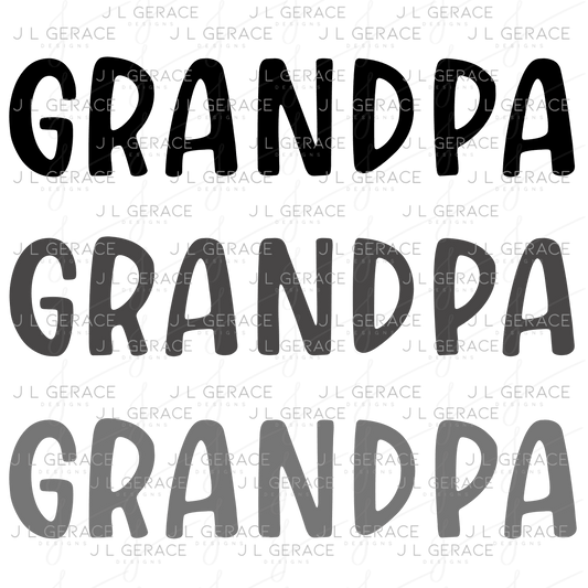 Grandpa PNG – Minimalist Repeat Typography Sublimation Design