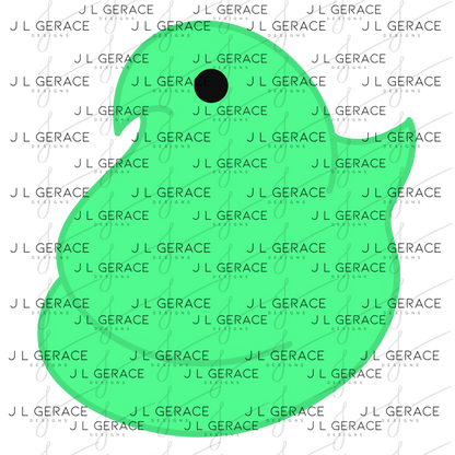 Green Easter Peep Chick Clipart Sublimation PNG