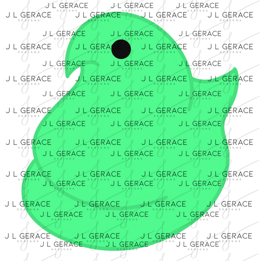 Green Easter Peep Chick Clipart Sublimation PNG