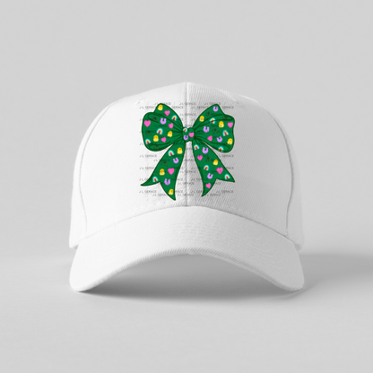 St Patricks Day Bow PNG Shamrock Rainbow Lucky Clipart Green Hair Bow Design Sublimation Download