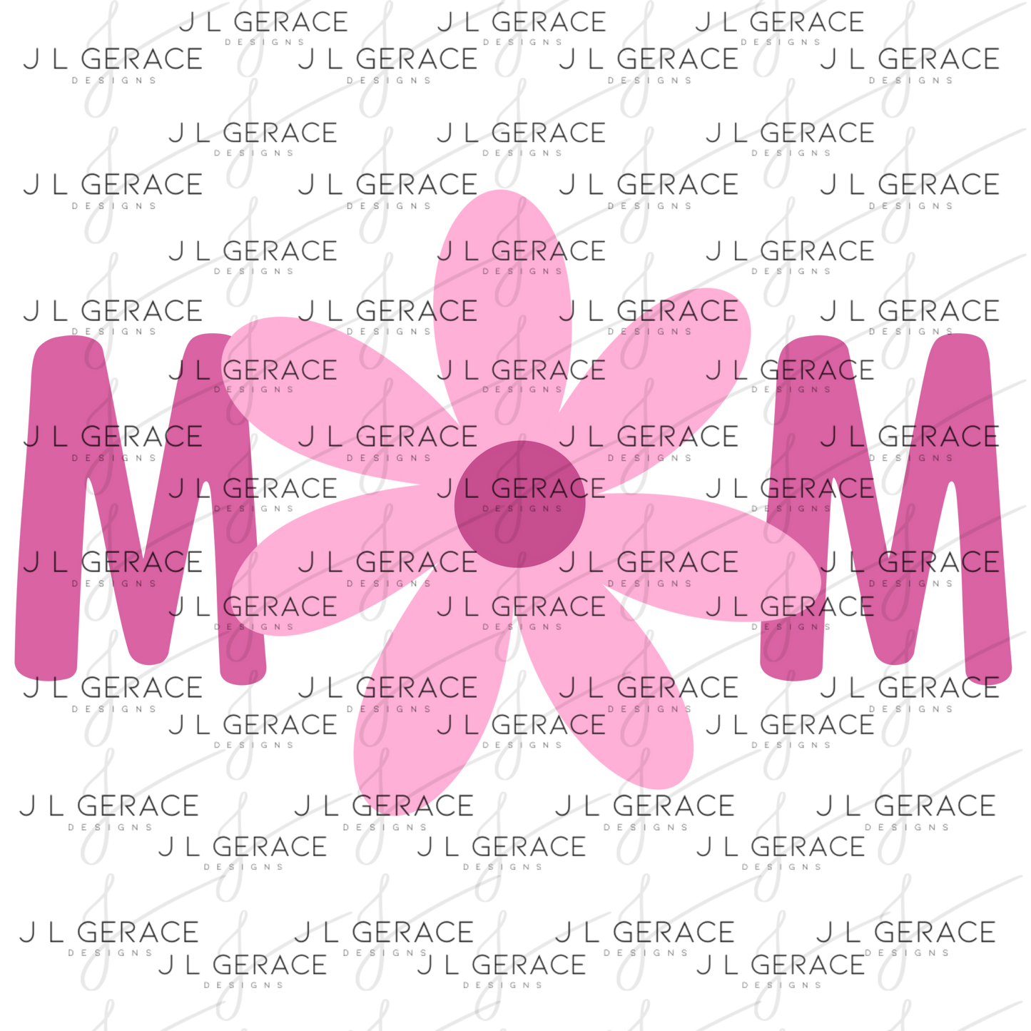 Mom Daisy Floral Rose Pink PNG Design