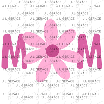 Mom Daisy Floral Rose Pink PNG Design