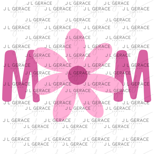 Mom Daisy Floral Rose Pink PNG Design