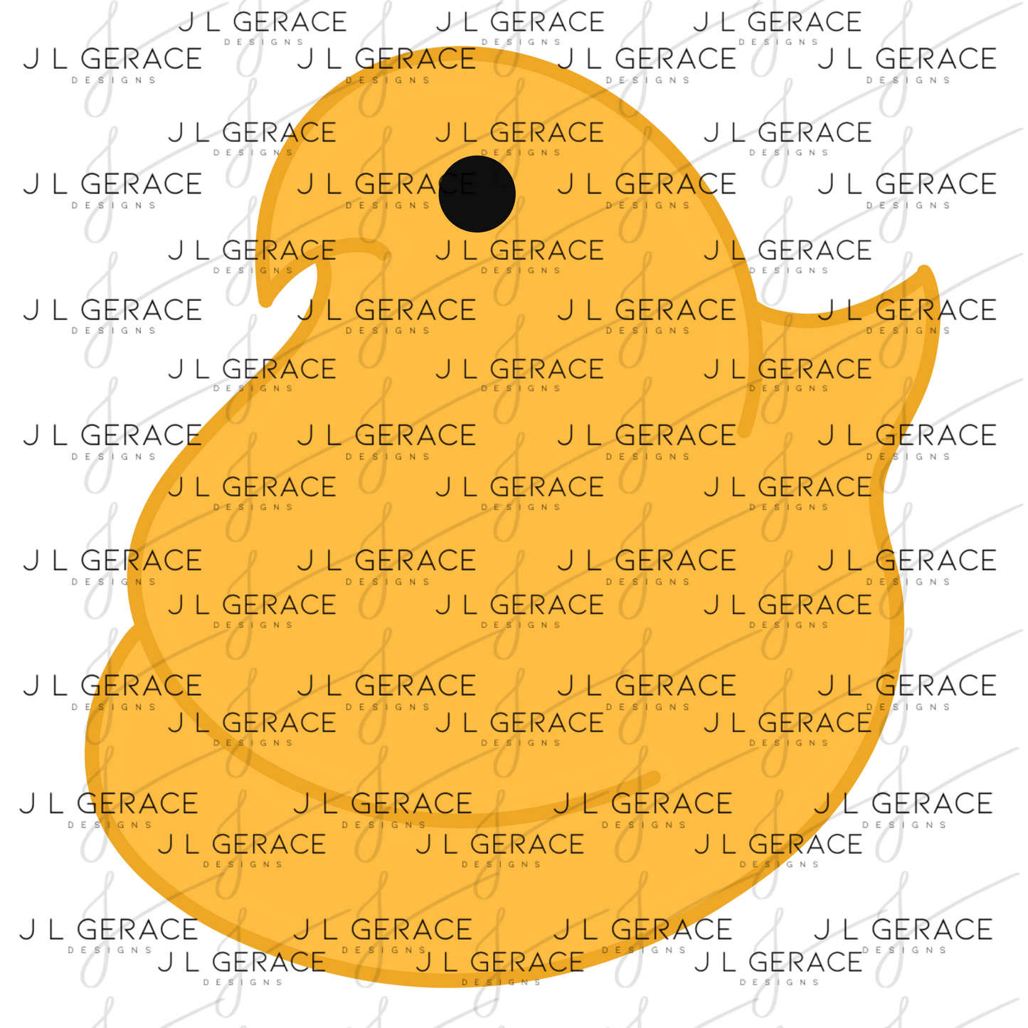 Orange Easter Peep Chick Clipart Sublimation PNG