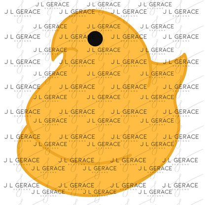 Orange Easter Peep Chick Clipart Sublimation PNG