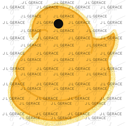 Orange Glitter Easter Peep Chick Clipart Sublimation PNG