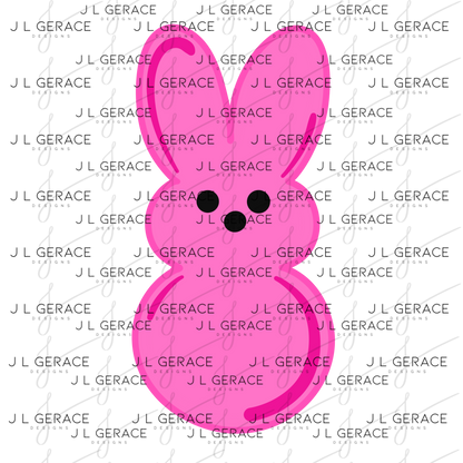 Pink Bunny Peep Easter Candy Clipart Sublimation PNG