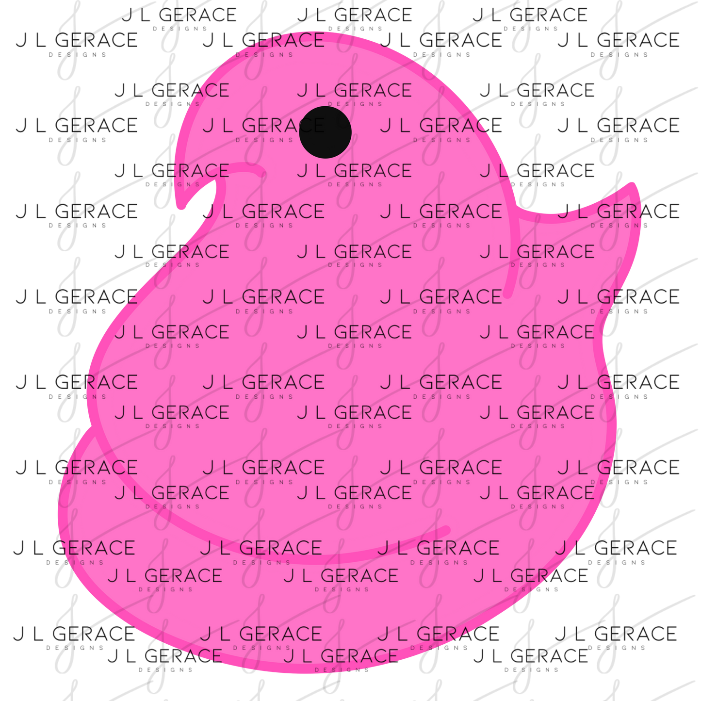 Pink Easter Peep Chick Clipart Sublimation PNG