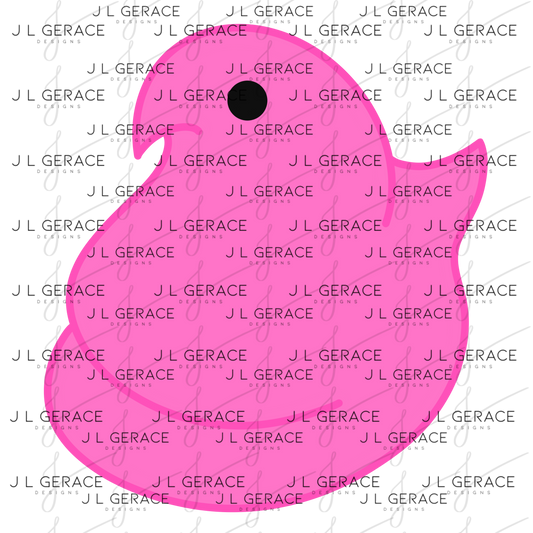Pink Easter Peep Chick Clipart Sublimation PNG