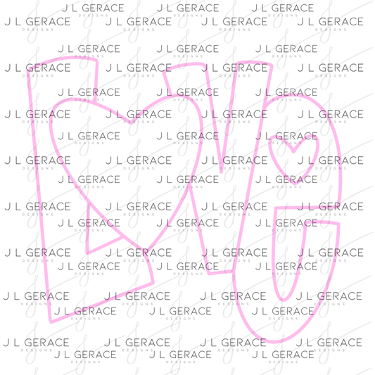 Pink Neon Love Outline PNG – Heart Cutout Minimal Valentine Design