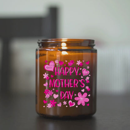 Happy Mothers Day PNG – Pink Hearts Floral Sublimation Design