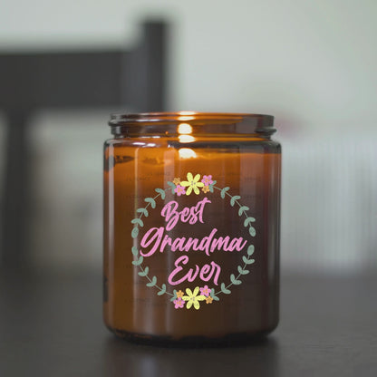 Best Grandma Ever PNG – Floral Wreath Script Sublimation Design