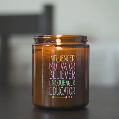Influencer Motivator Believer Educator Teacher Colorful PNG