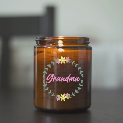 Grandma PNG – Floral Wreath Script Name Sublimation Design