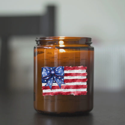 America Watercolor Flag Bow PNG Design