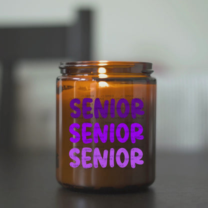 Senior PNG – Purple Gradient Graduation Lettering Design