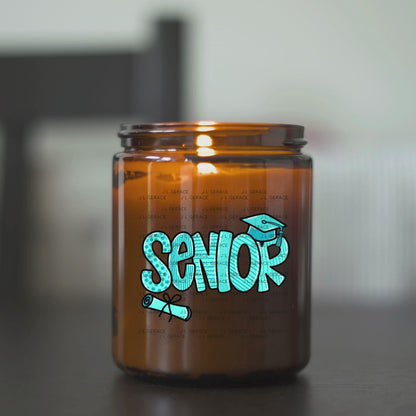 Senior PNG – Teal Pattern Graduation Sublimation Design