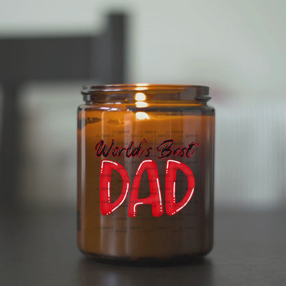 World’s Best Dad PNG – Red Glossy Typography Design for Father’s Day