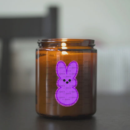 Purple Glitter Bunny Peep Easter Clipart Sublimation PNG