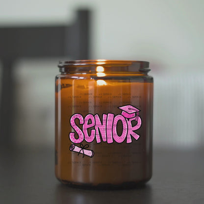 Senior PNG – Pink Pattern Graduation Sublimation Design