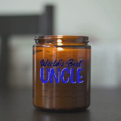 World’s Best Uncle PNG – Blue Glossy Typography Quote Design
