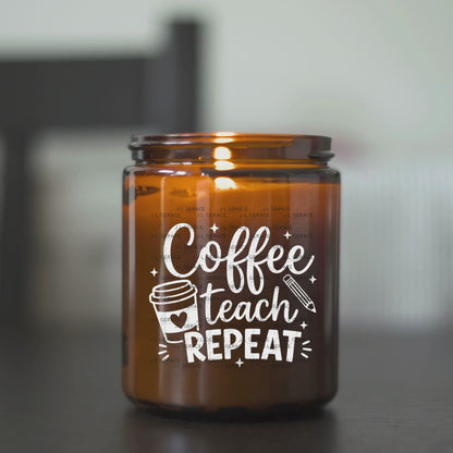 Coffee Teach Repeat Teacher PNG Bundle Digital Download (2 Colors)